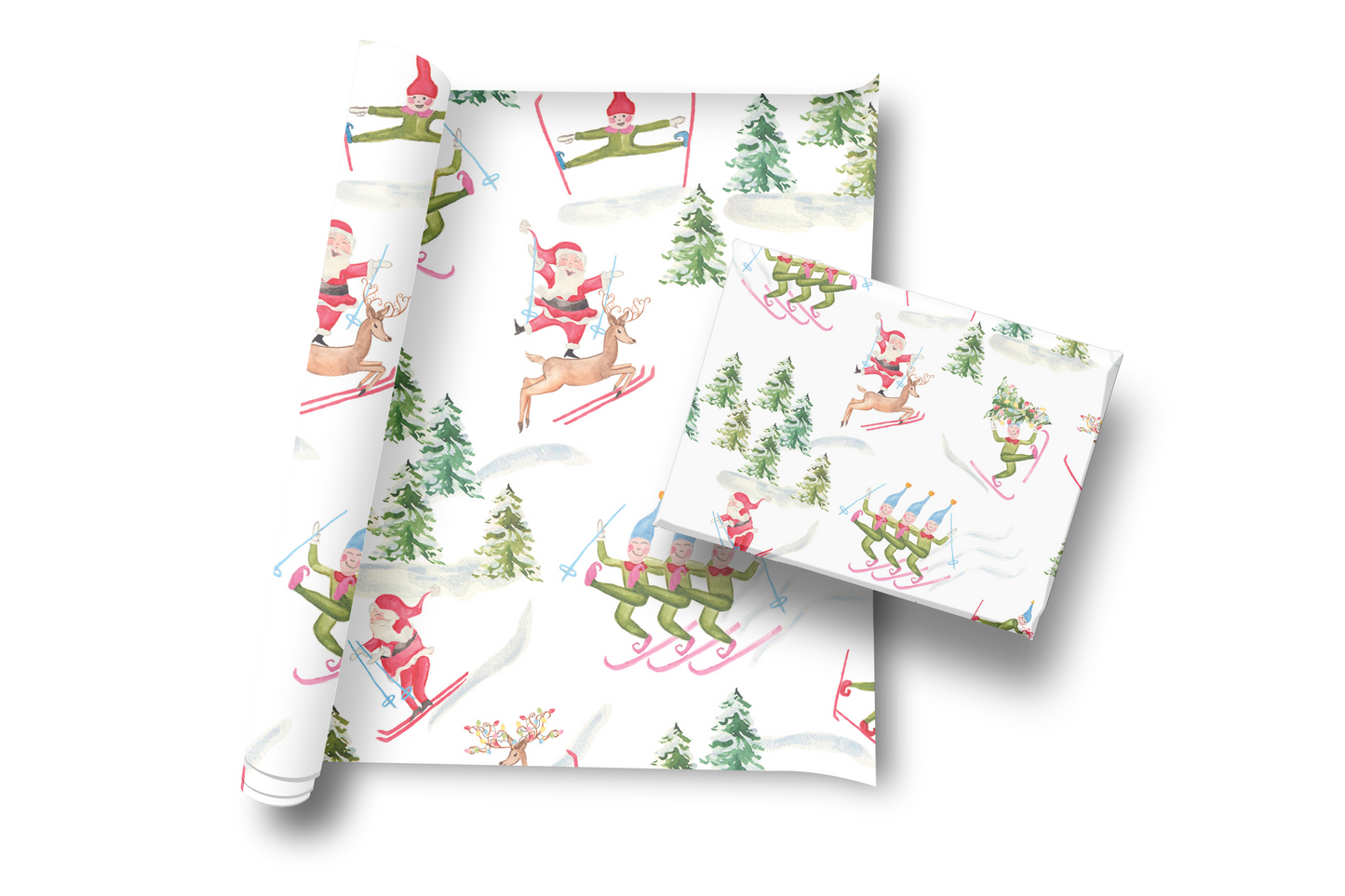 Santa Chalet Wrapping Paper