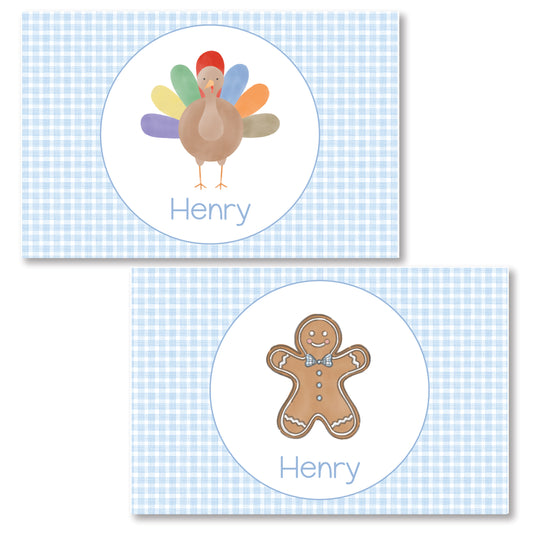 Thanksgiving/ Christmas Blue Placemat