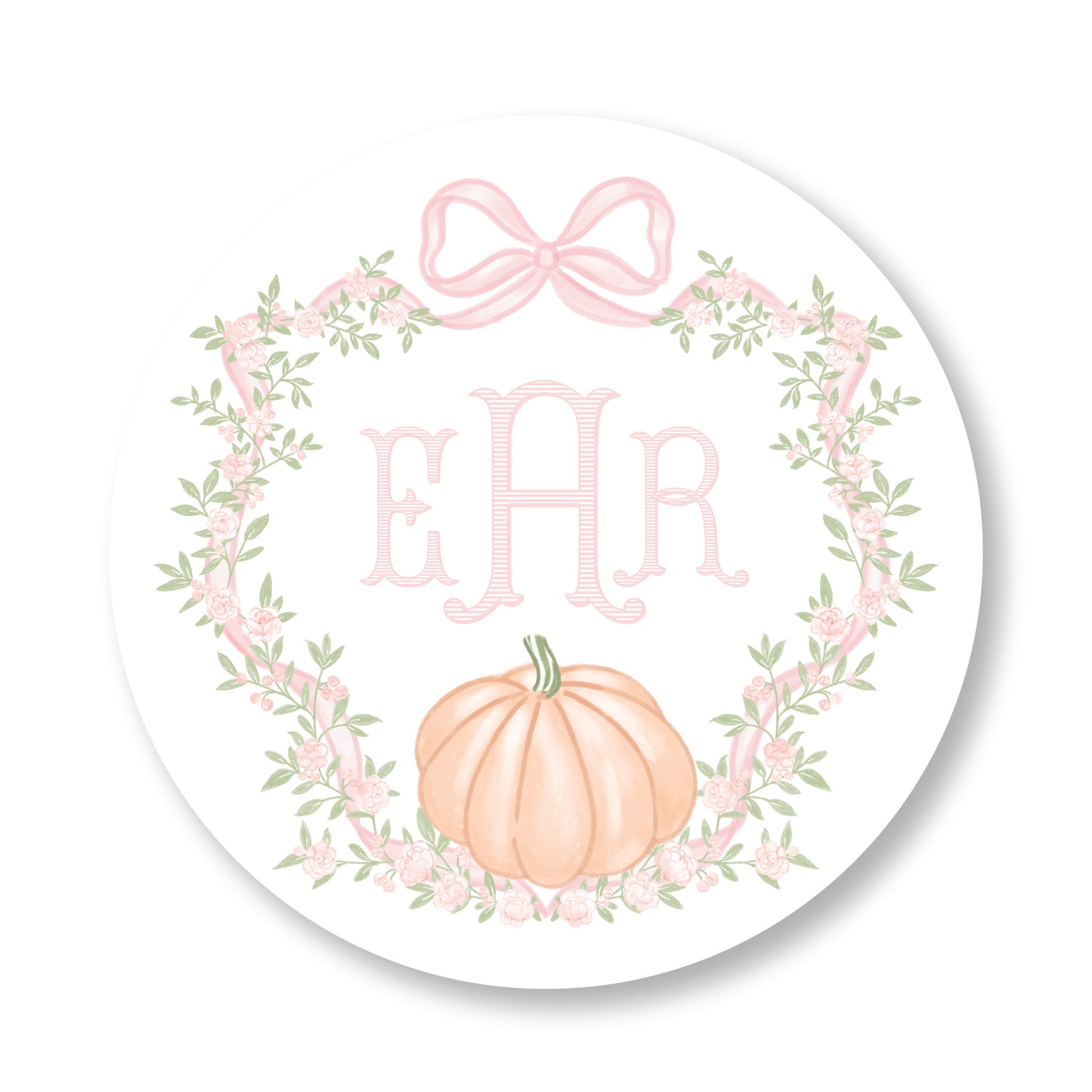 Pink Pumpkin Cake Topper