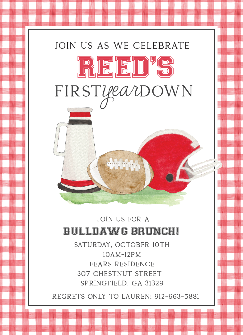 Football Invitation (First Year down)