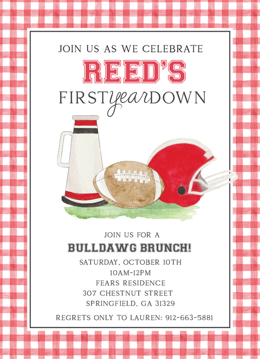 Football Invitation (First Year down)