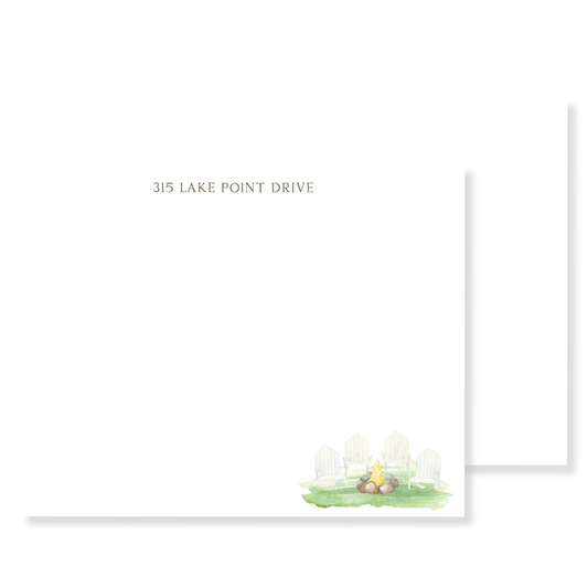 Lake Campfire Stationery