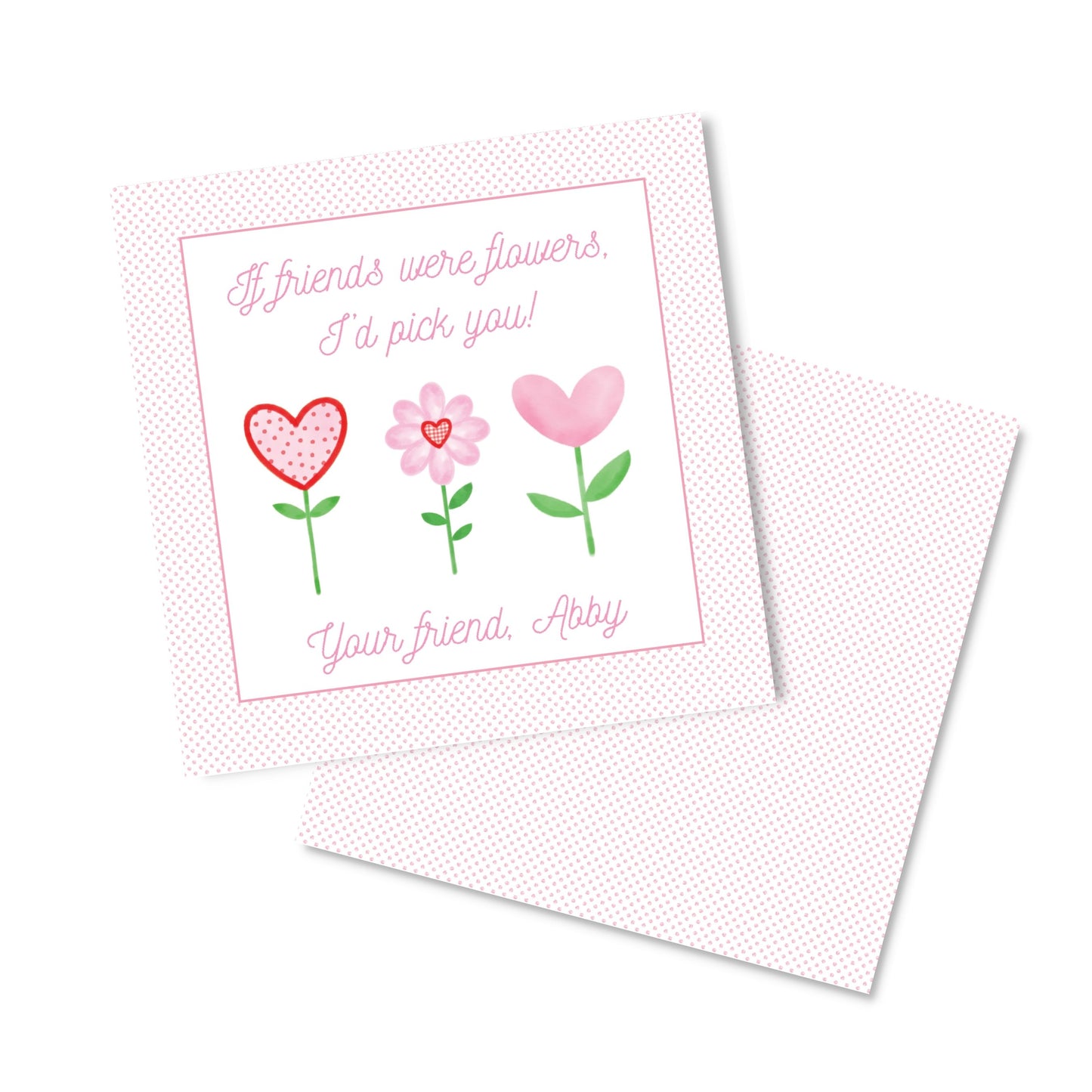 Valentine Flower tag