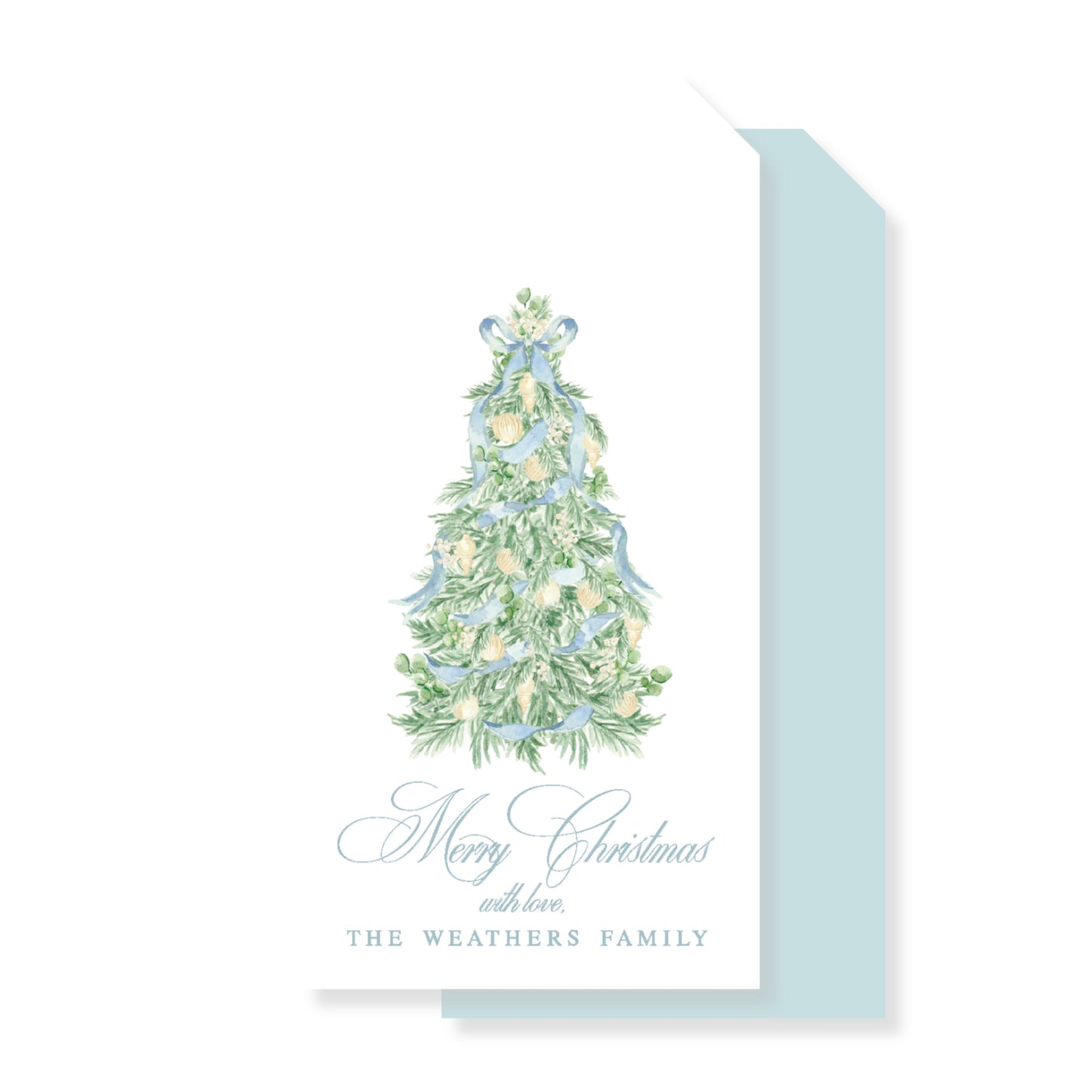 Eucalyptus Blue Christmas Tree tag