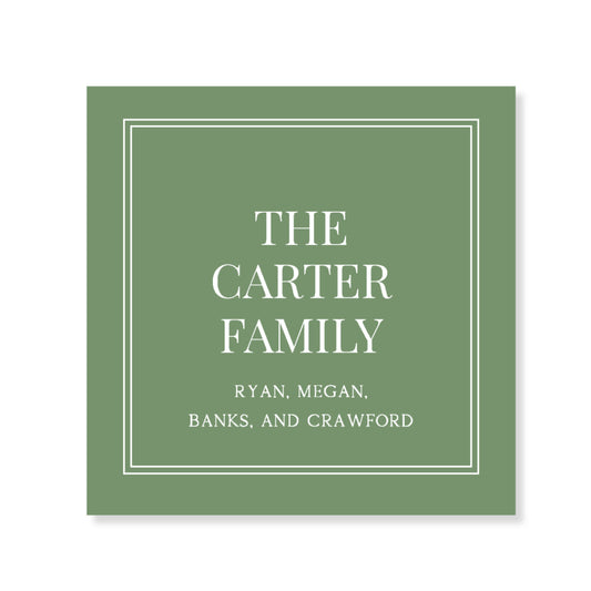 Family Enclosure Card (double lined)
