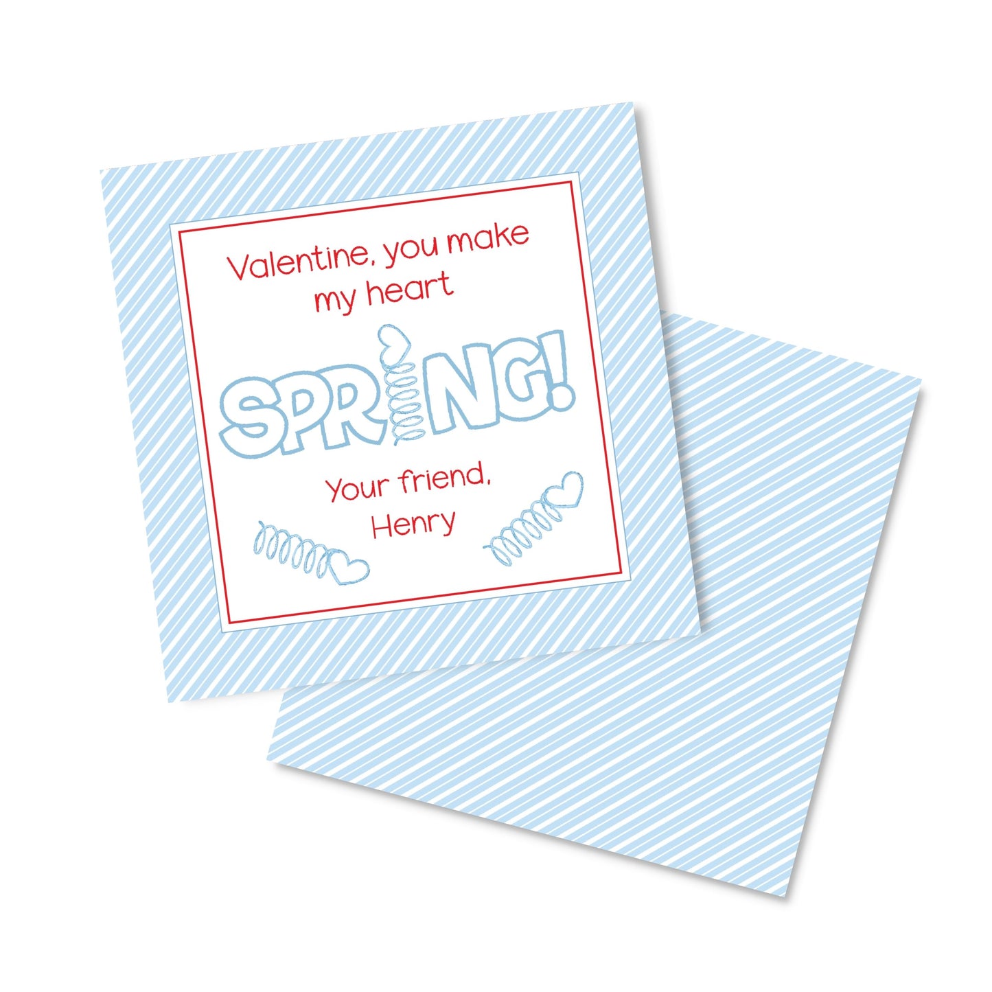 You make my heart Spring Valentine Blue