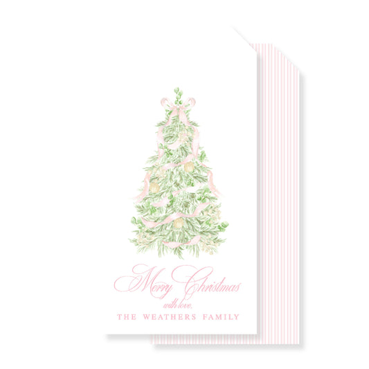 Eucalyptus Pink Christmas Tree tag