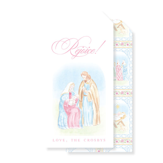 Pastel Nativity tag