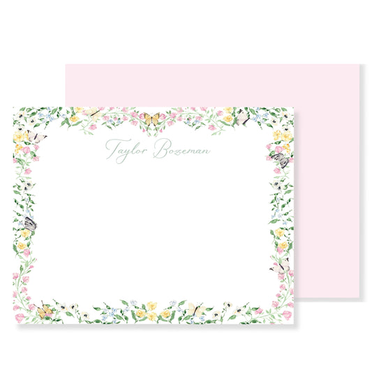 Floral Butterfly Stationery