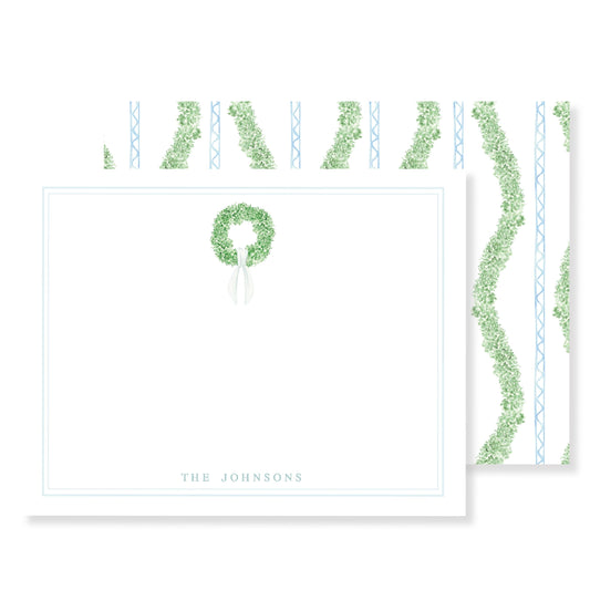 Grandmillennial Wreath Stationery