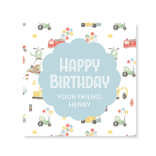Vehicle Birthday Tag