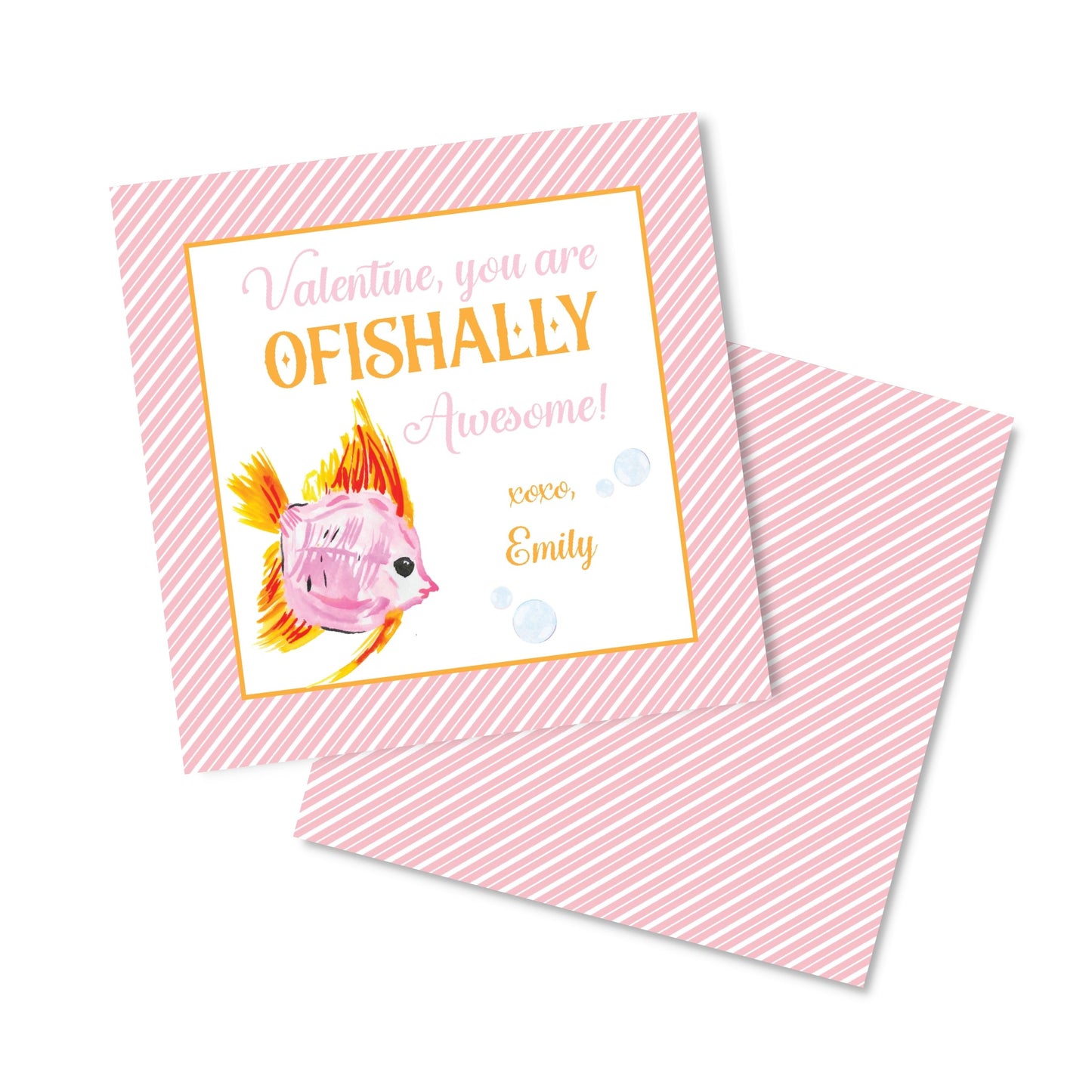 Fish Valentine pink