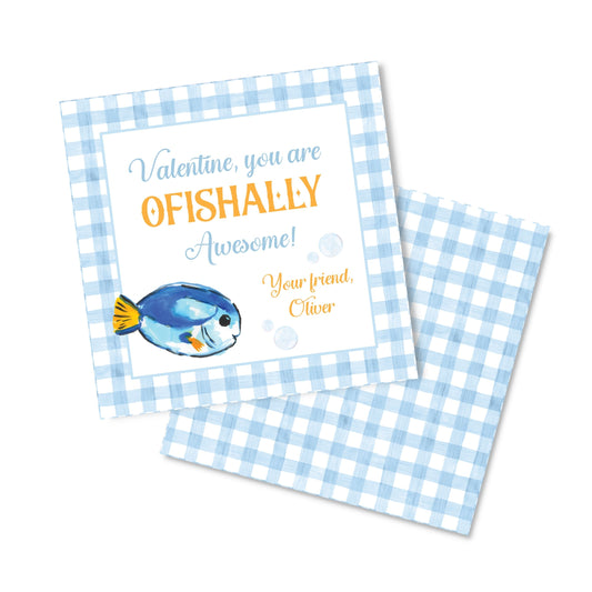 Fish Valentine Blue