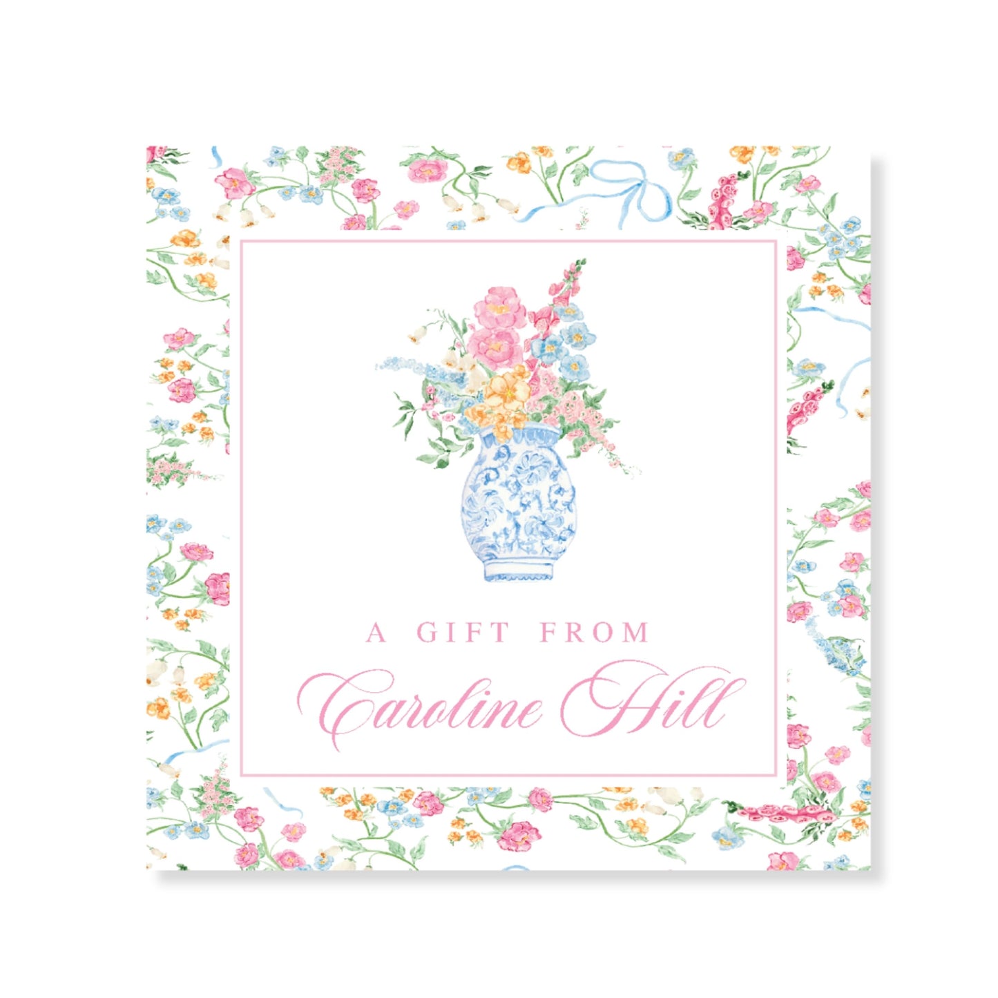 Colorful Blooms Enclosure Card
