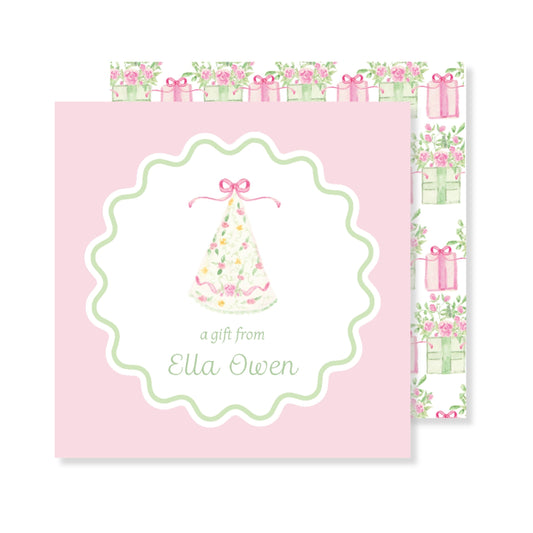 Floral Birthday Hat Calling Card