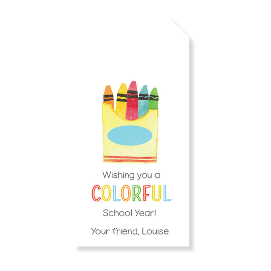 Colorful School Year tag