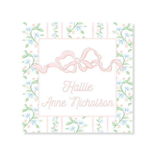 Floral Bow Calling Card