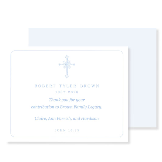 In Loving Memory Thank You Card