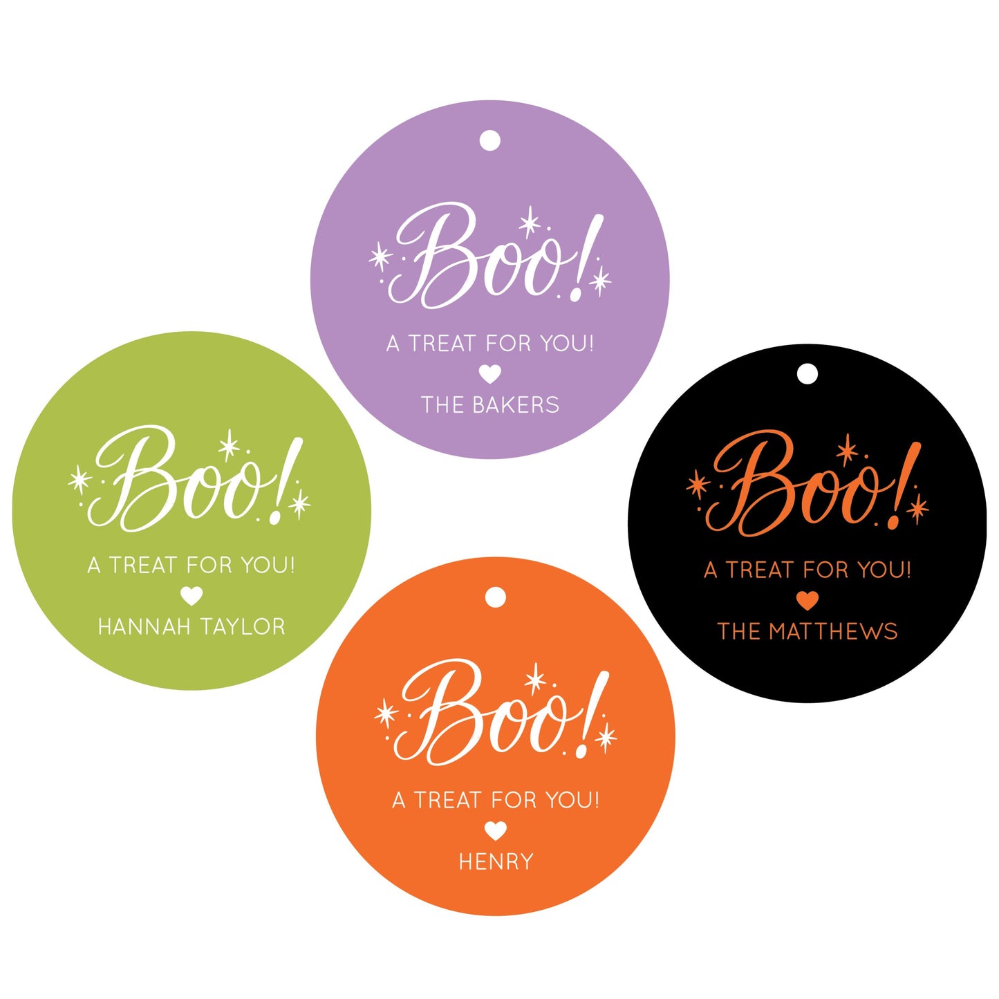 Halloween Circle Tags