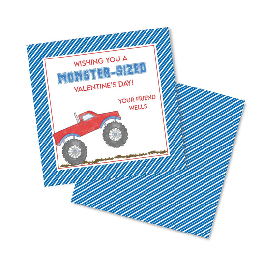 Monster Truck Square  Valentine