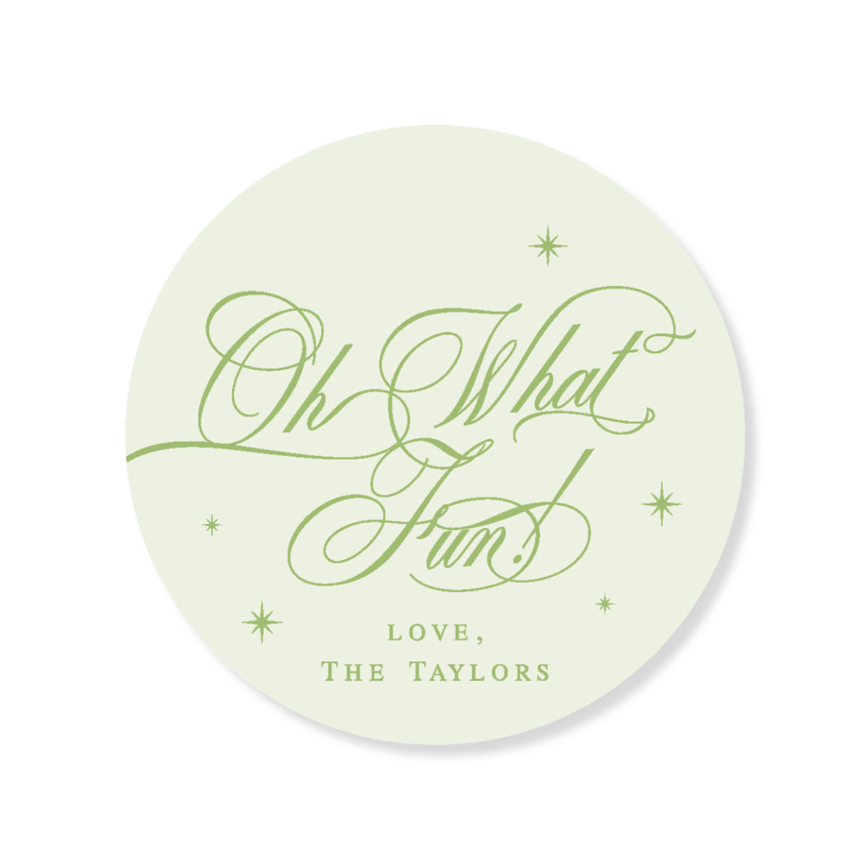 Oh What Fun Personalized Gift Tags and Stickers