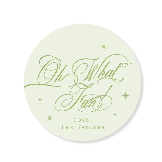 Oh What Fun Personalized Gift Tags and Stickers