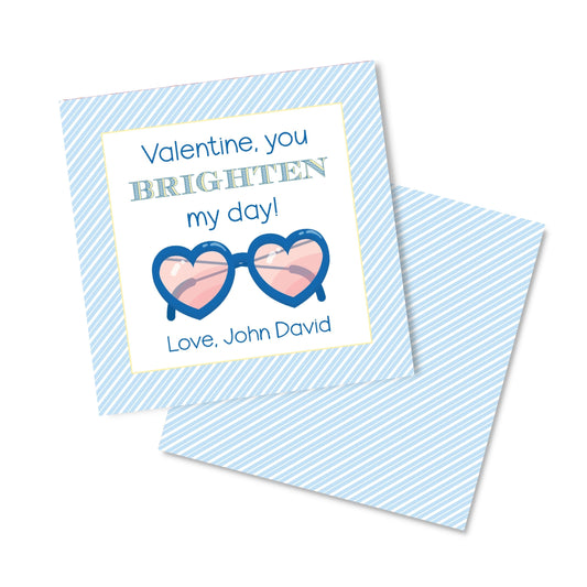 Blue Sunglasses Valentine