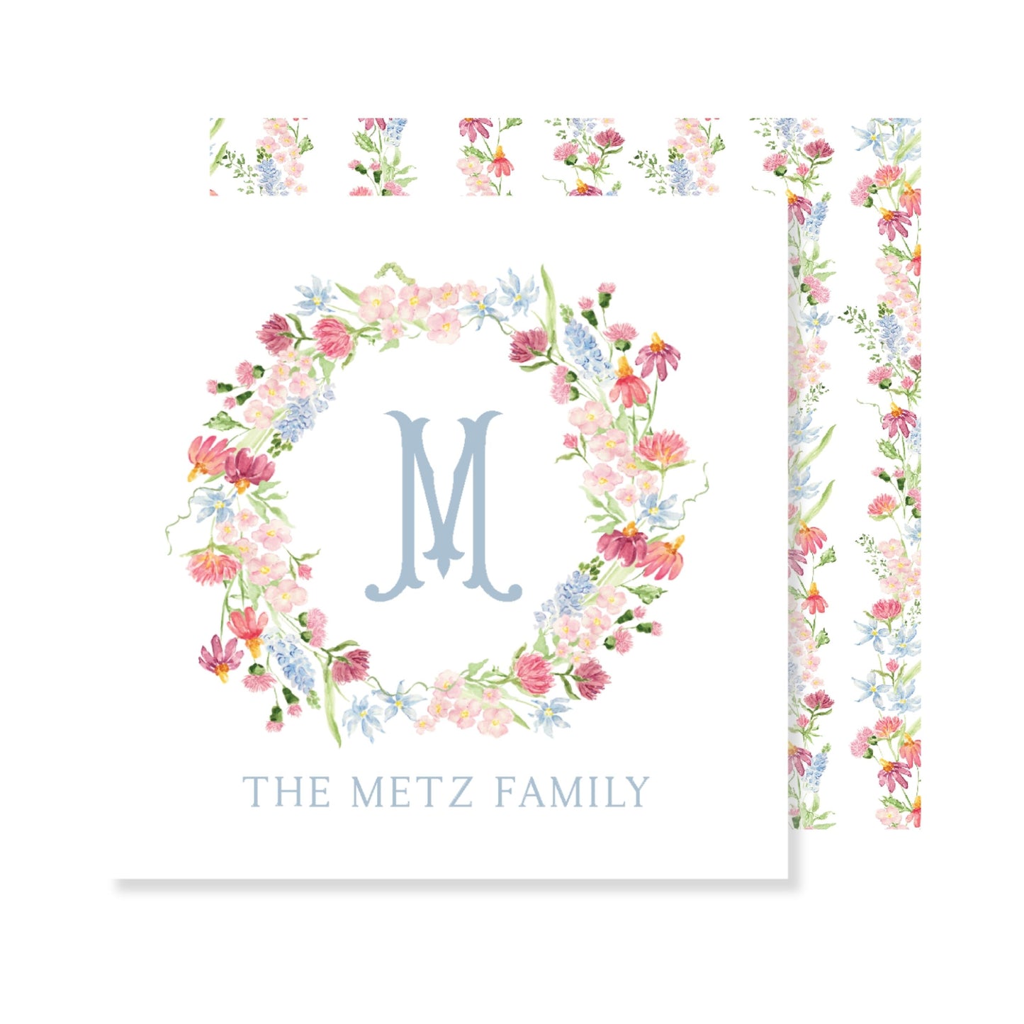 Wildflower Monogram Enclosure Card