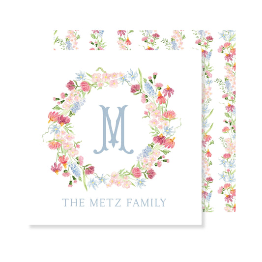 Wildflower Monogram Enclosure Card