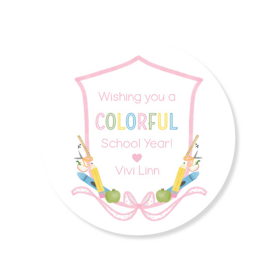 Colorful School Year Round tag