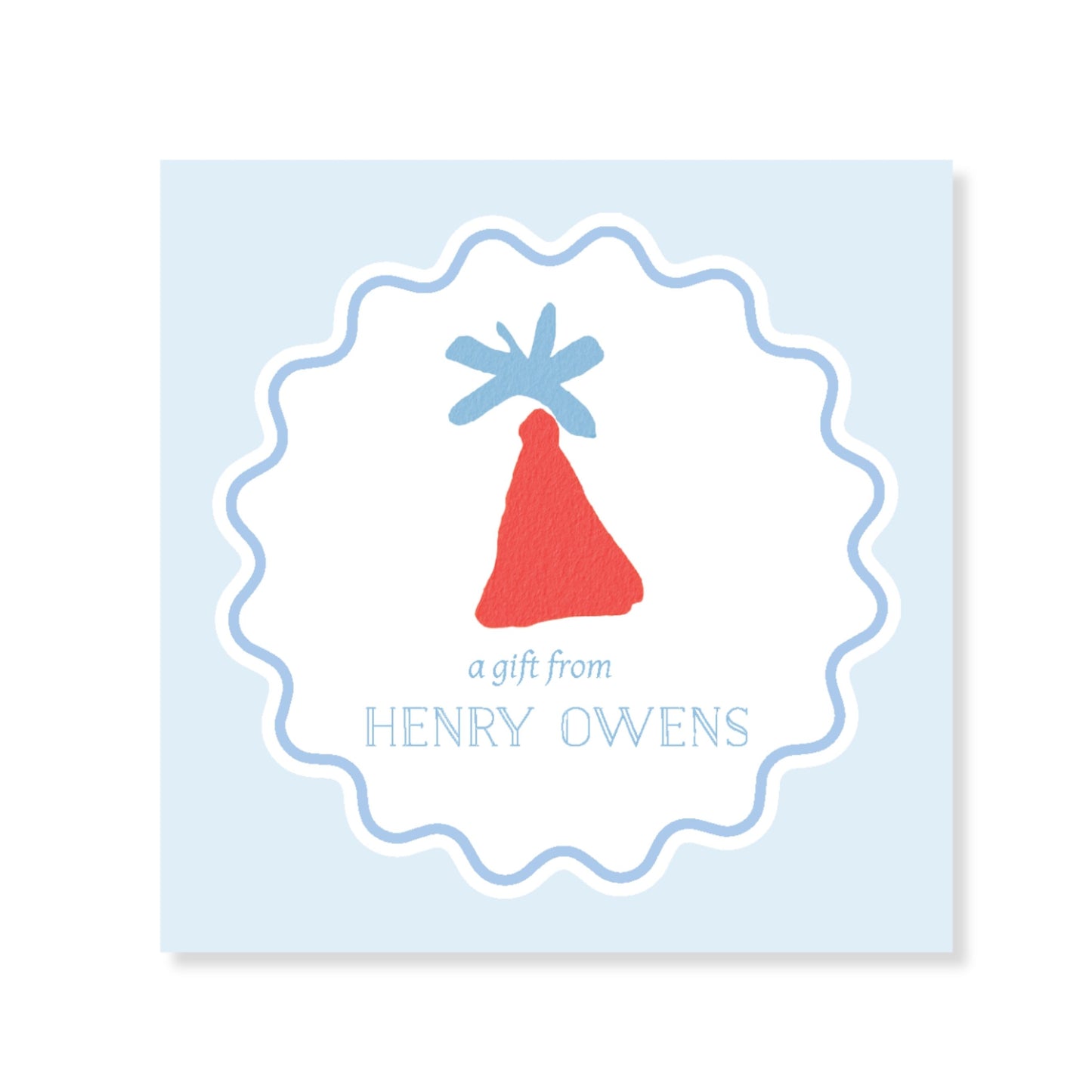 Wavy Birthday hat enclosure card