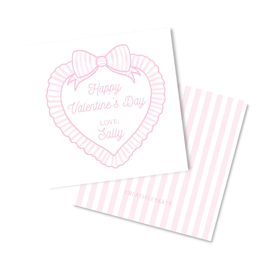 Pink and White Striped Valentine