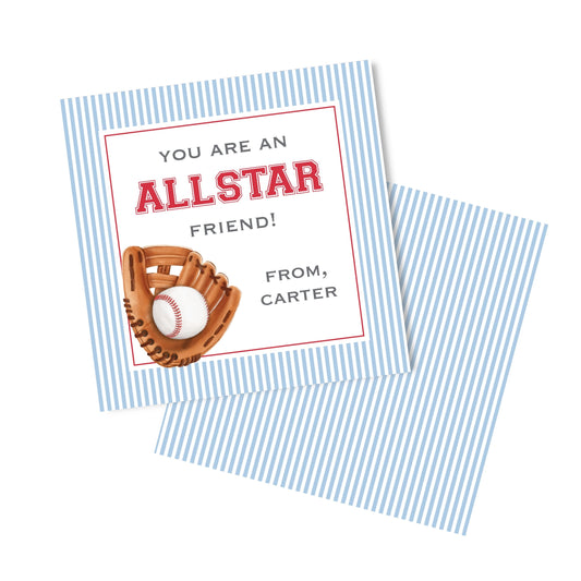All Star Baseball Valentine