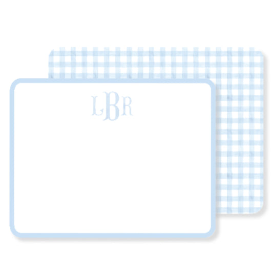Blue Monogram Stationery