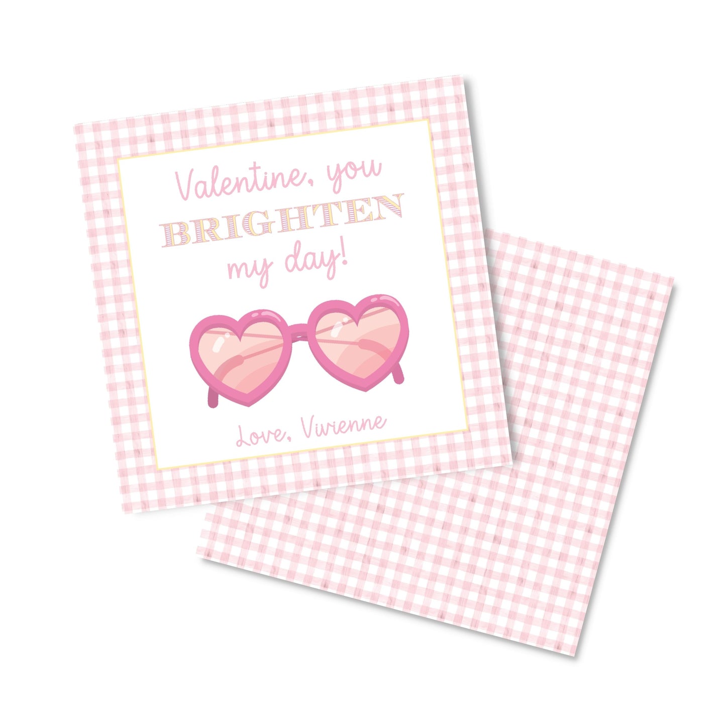 Pink Sunglasses Valentine
