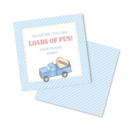Loads of Fun Truck Valentine
