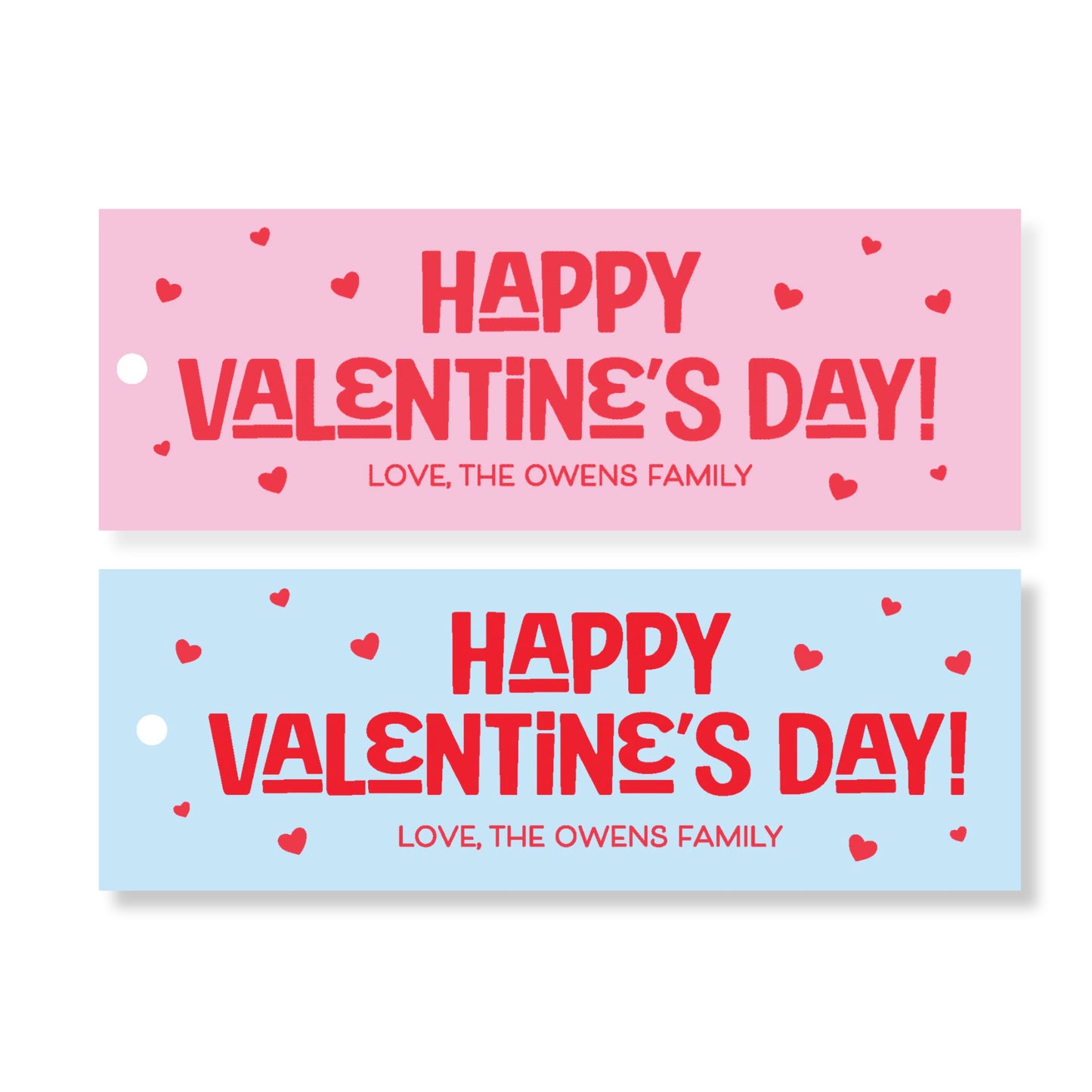 Valentine Long Skinny Tags