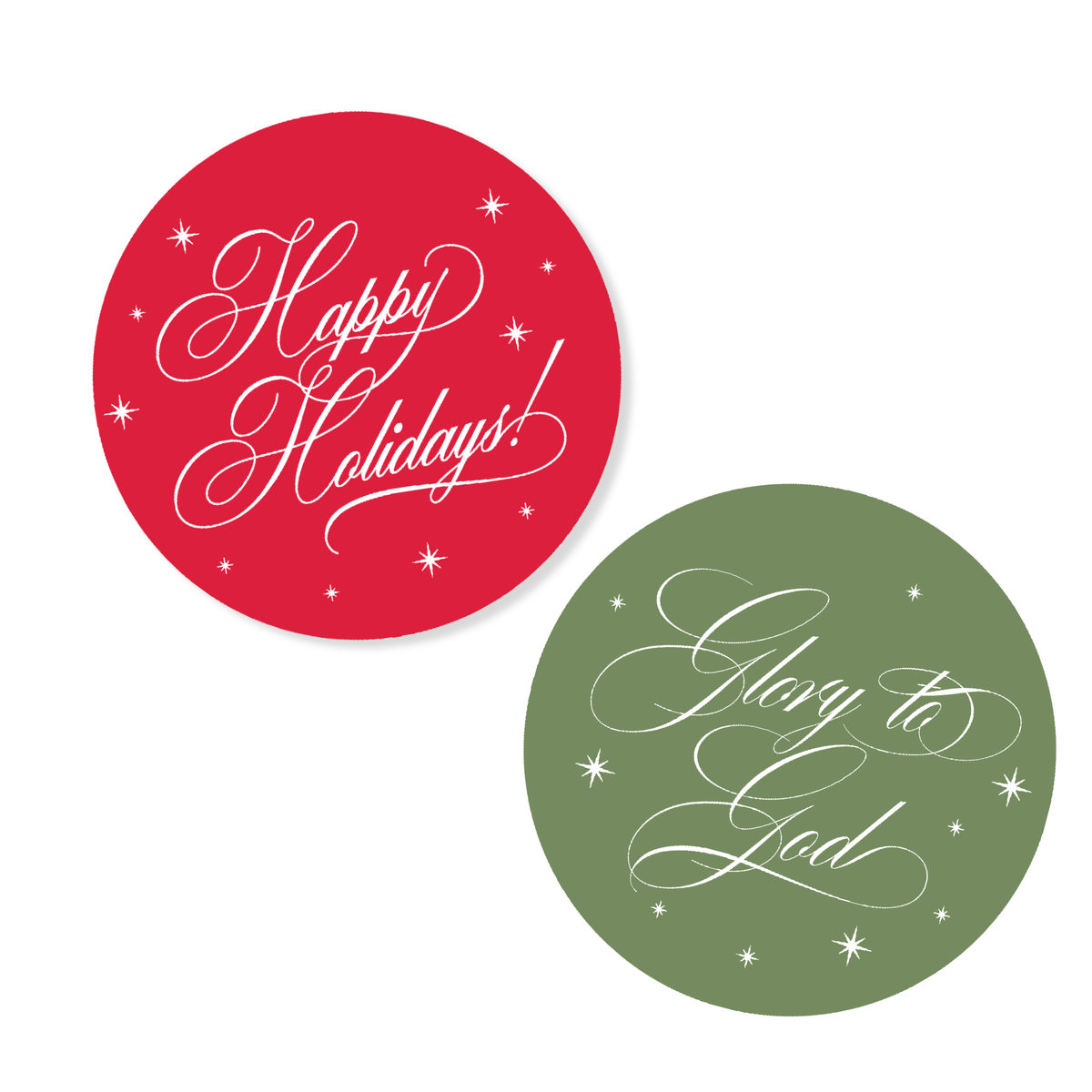 Happy Holidays Gift Tags and Stickers