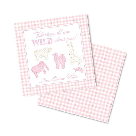 Pink Animal Cracker Valentine