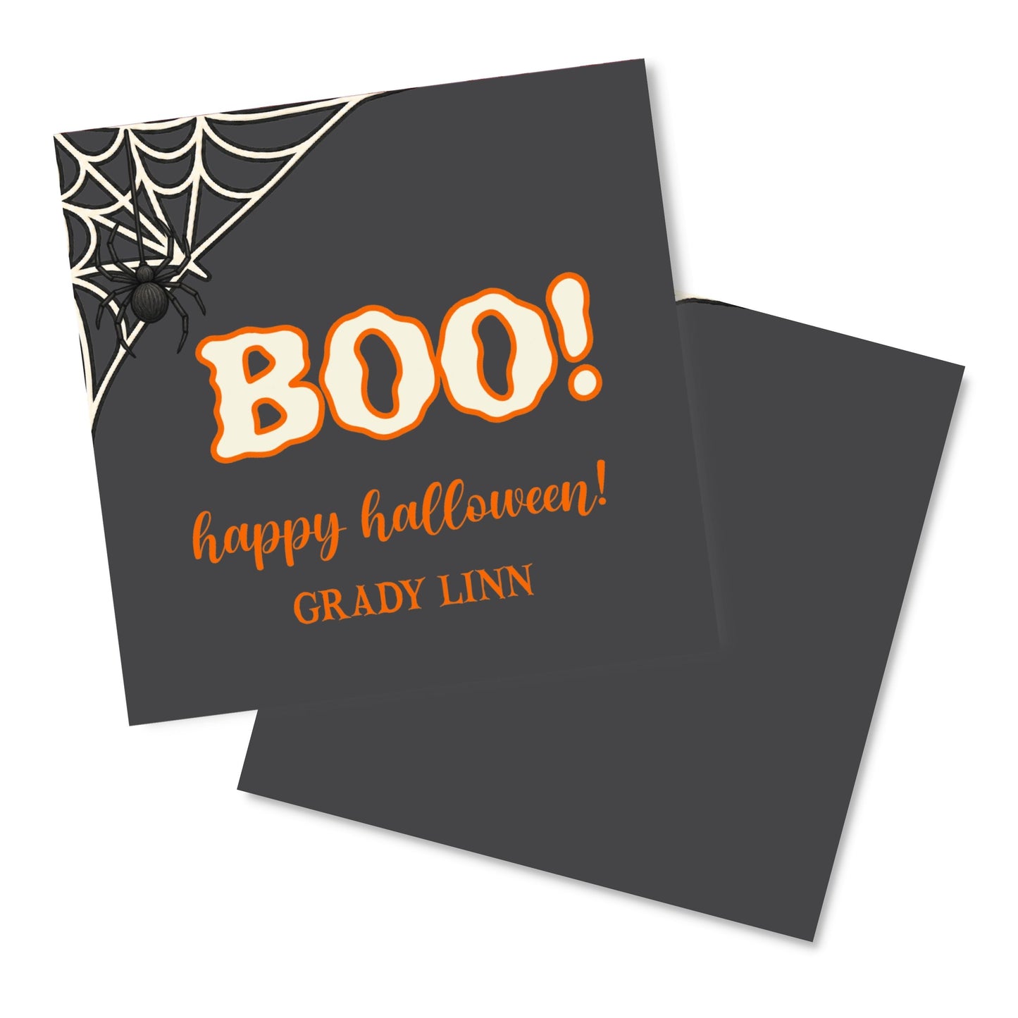 BOO! Halloween Spider Web Gift Tag