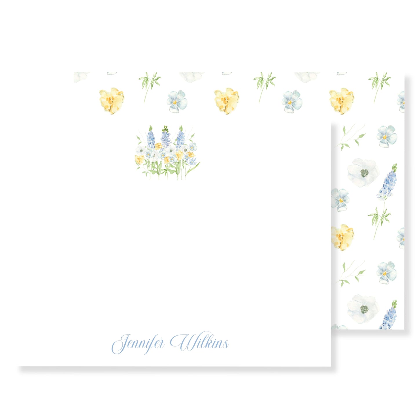 Blue Bonnet and Yellow Rose Stationery