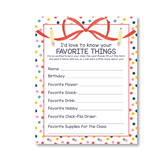 Teacher's Favorite Things