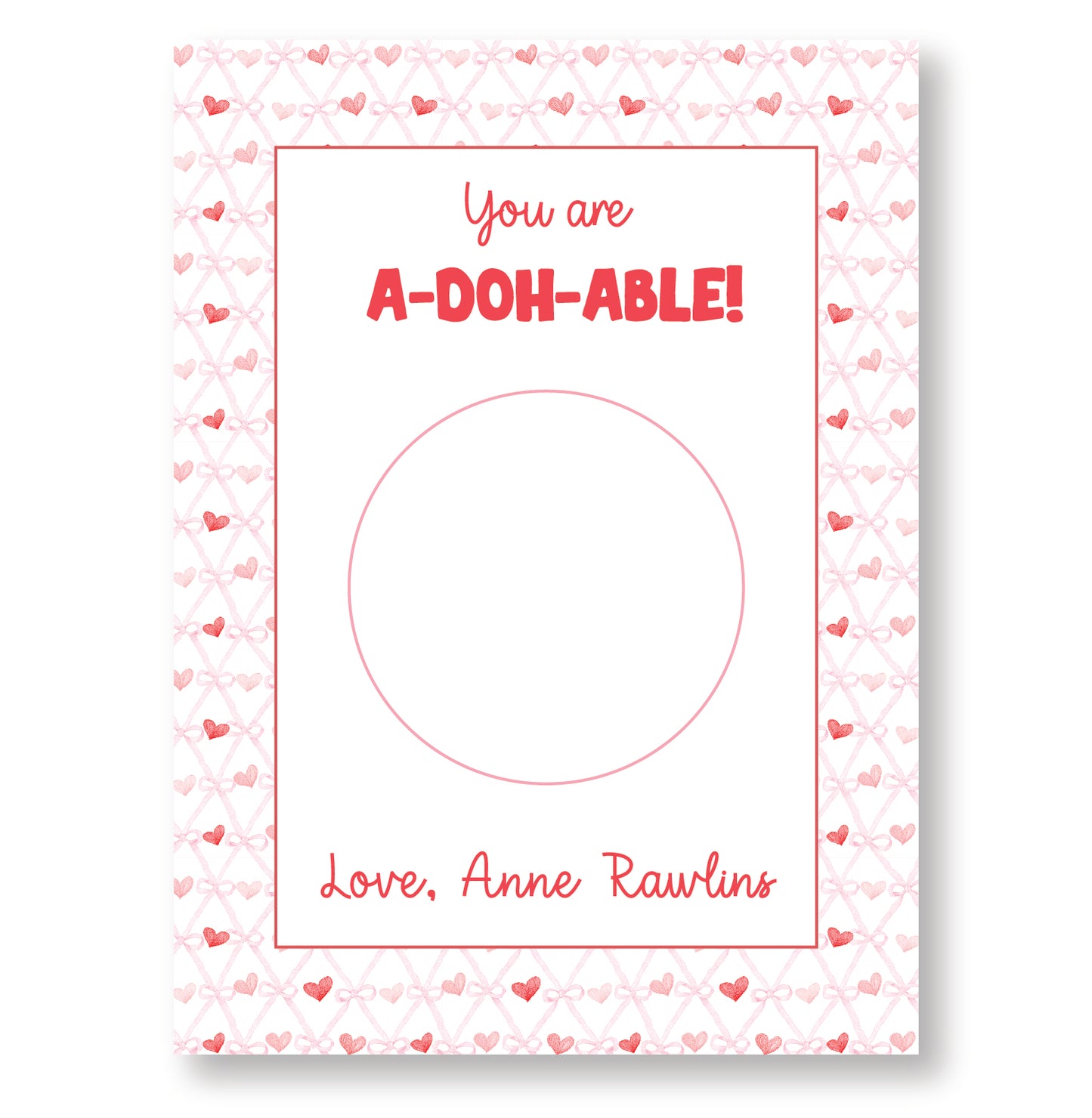 A-Doh-Able Tag Valentine
