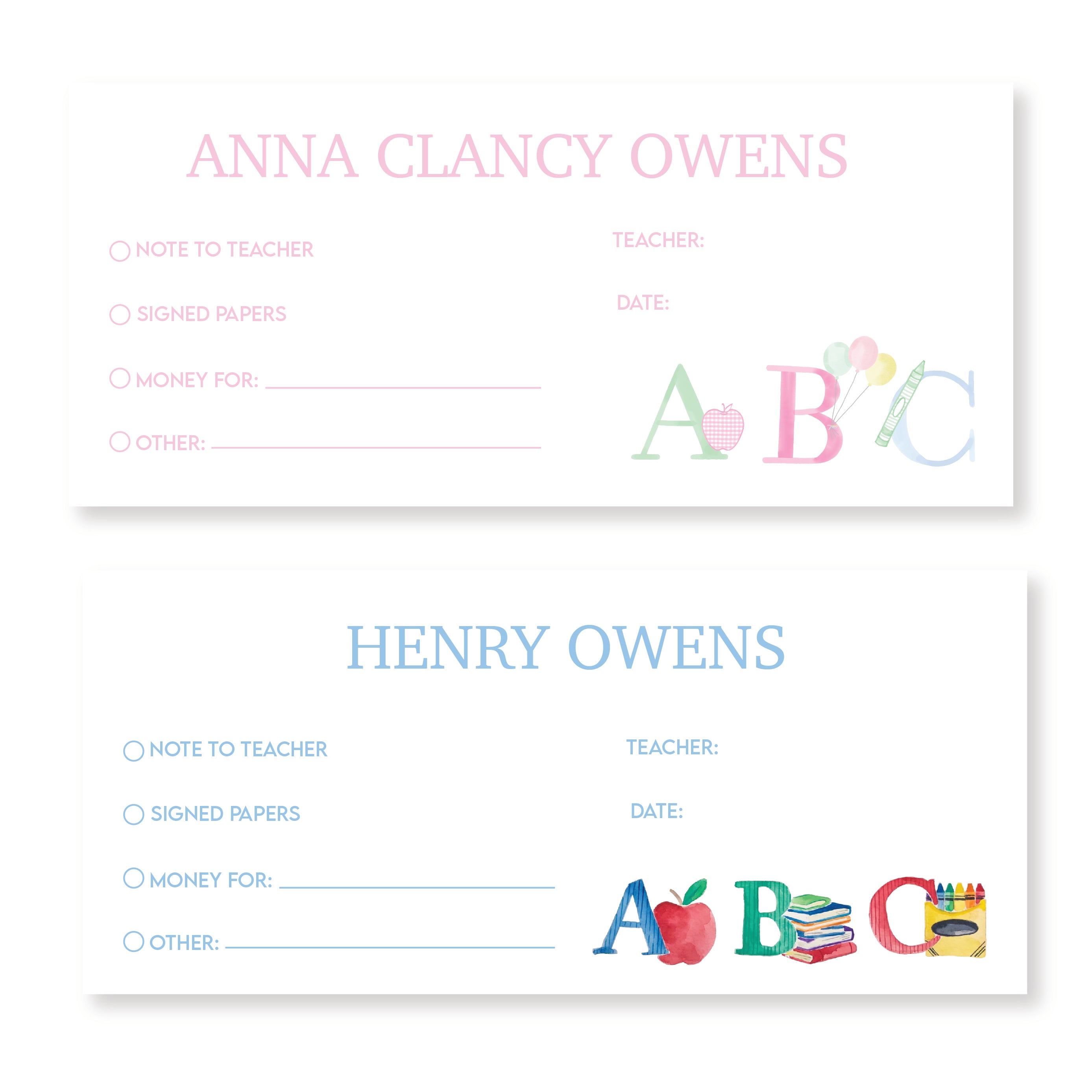 Assignment Envelop ABC School Envelope – CreativelyKaty