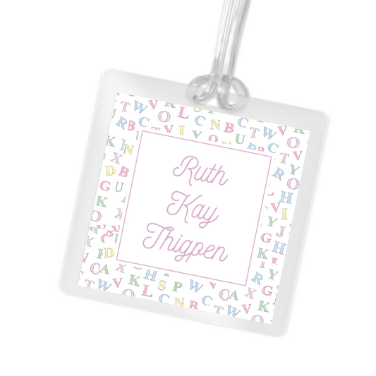 Alphabet Bag Tag