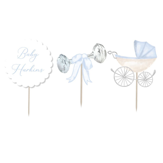 Baby Boy Cupcake toppers