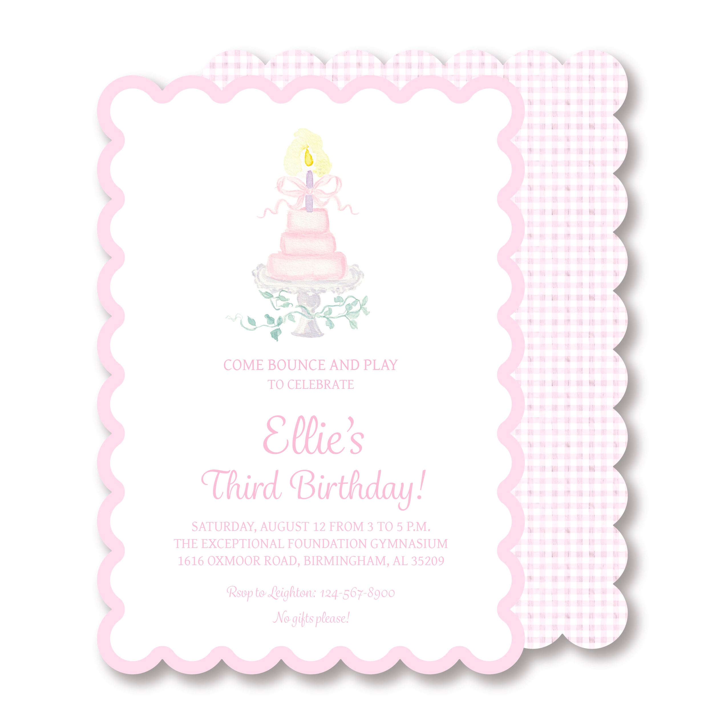 Cake Event Invite Birthday Cake Invitation – CreativelyKaty