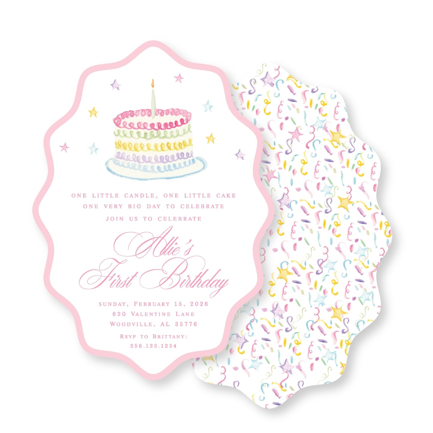 Wavy Oval Birthday Celebration