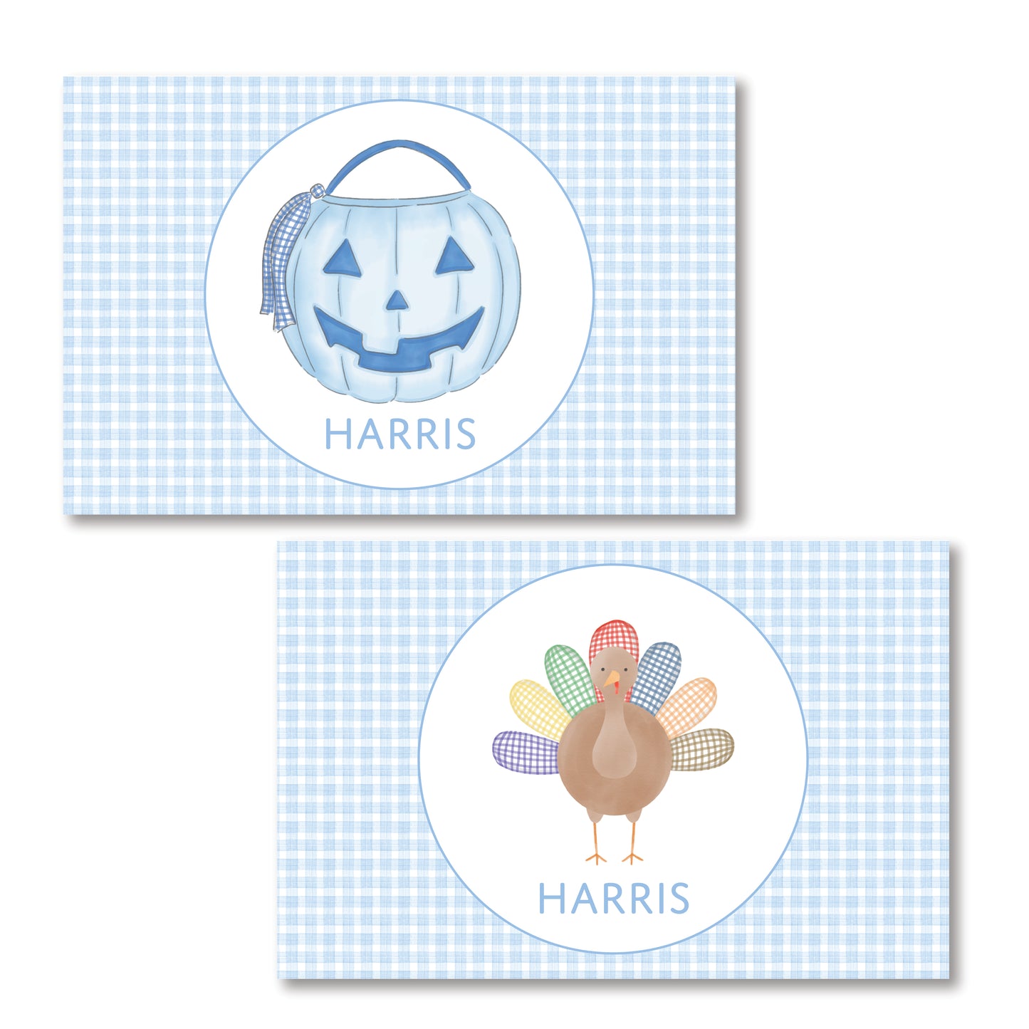 Halloween/ Thanksgiving Placemat Blue