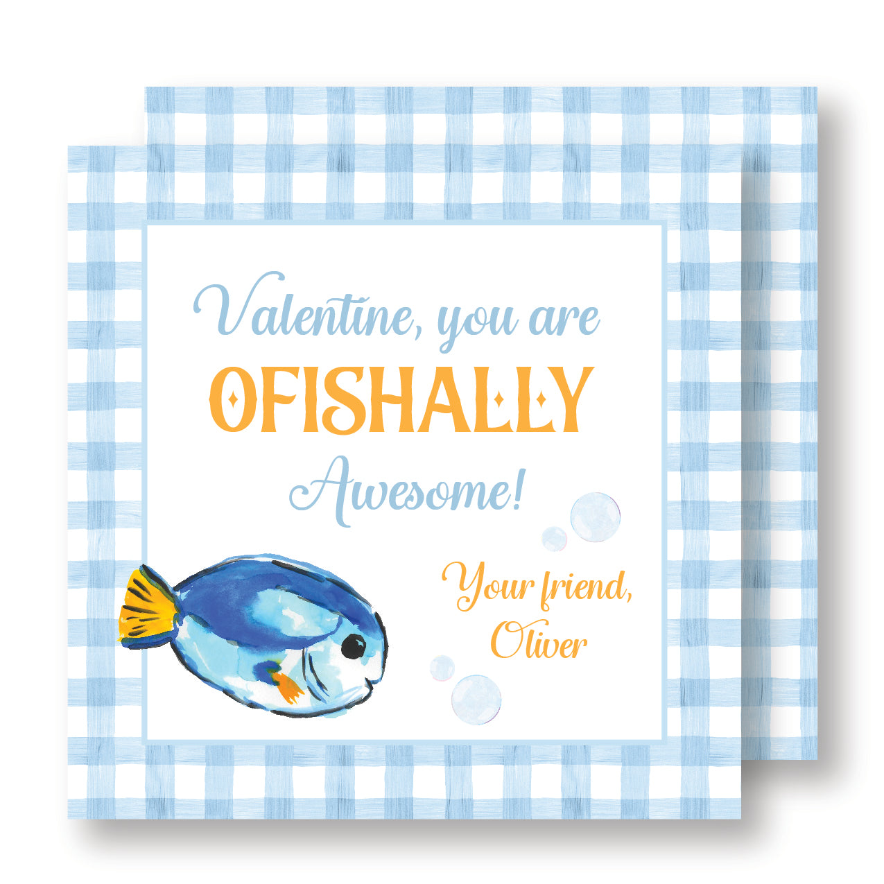 Fish Valentine Blue